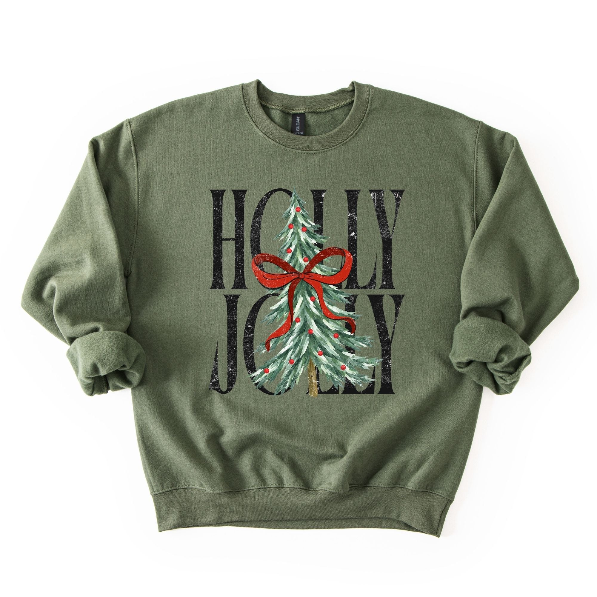 Holly Jolly Distressed Black Tree