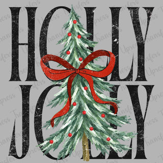 Holly Jolly Distressed Black Tree
