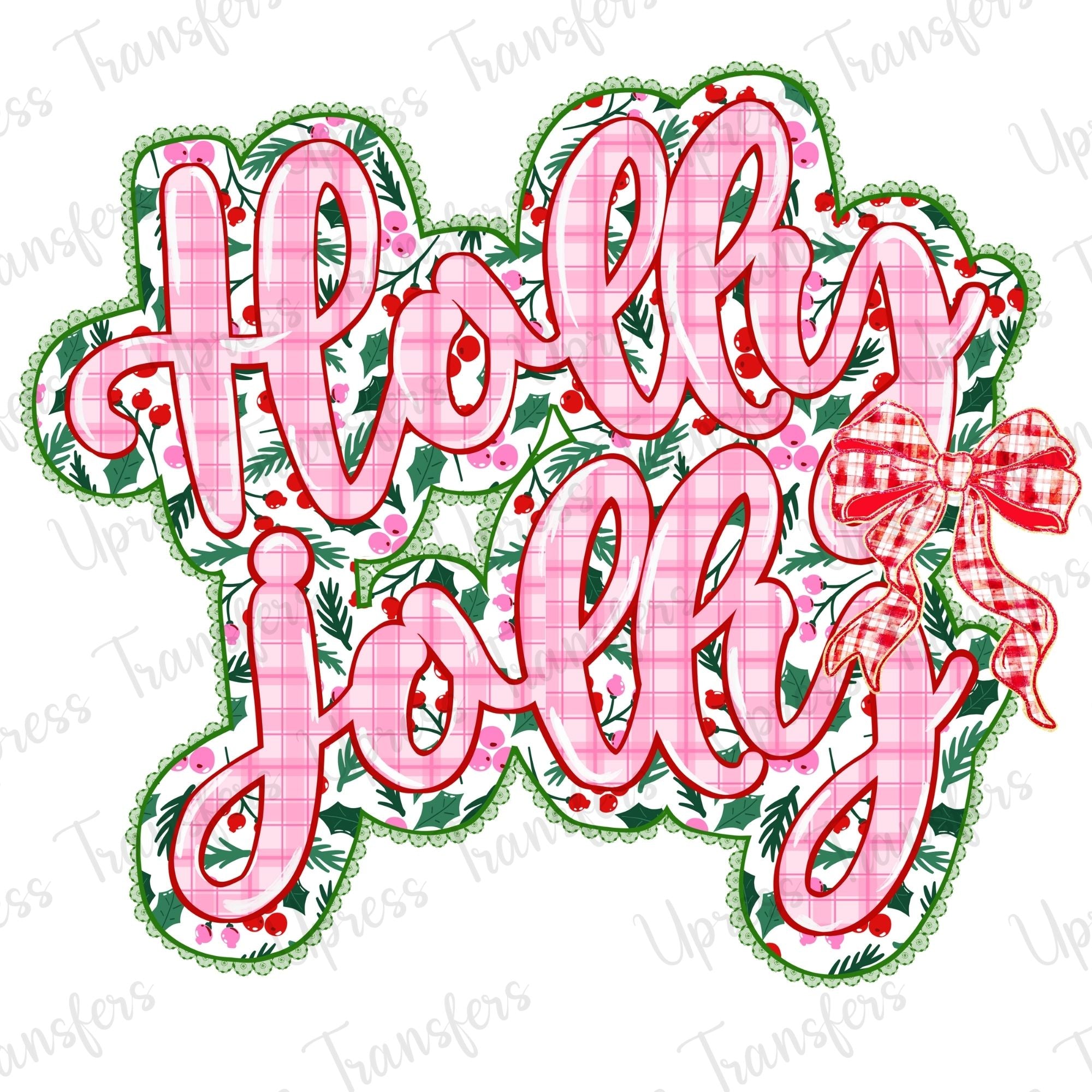 Holly Jolly Floral Plaid