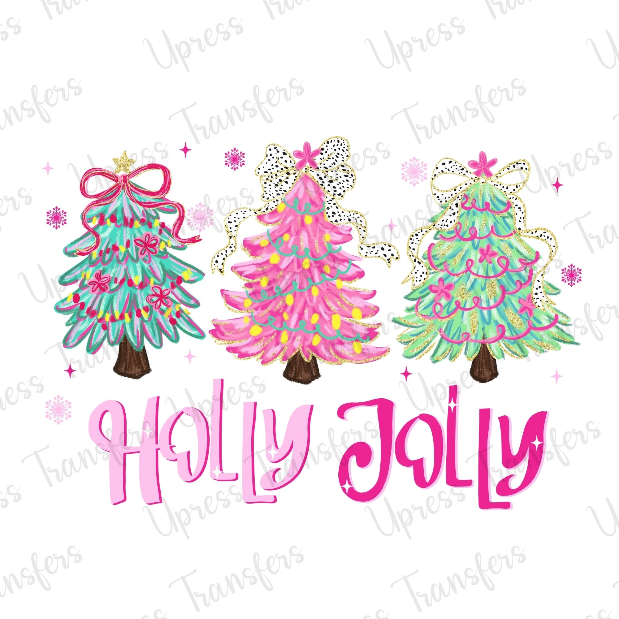 Holly Jolly Preppy Tree Trio