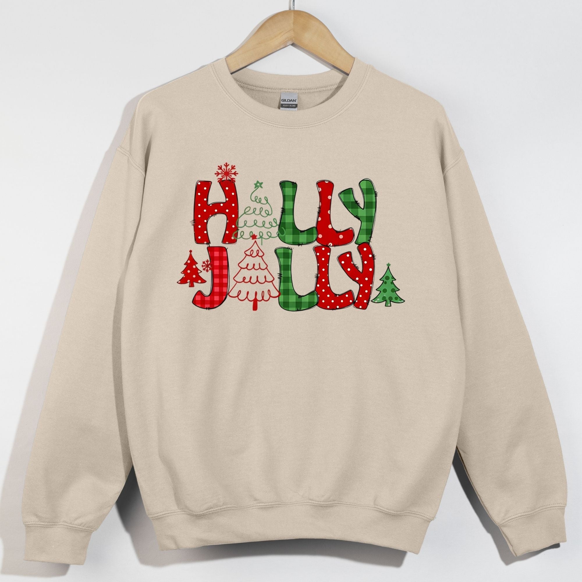 Holly Jolly Red and Green Doodle