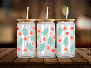 Holly Jolly Trees 16 Oz Wrap