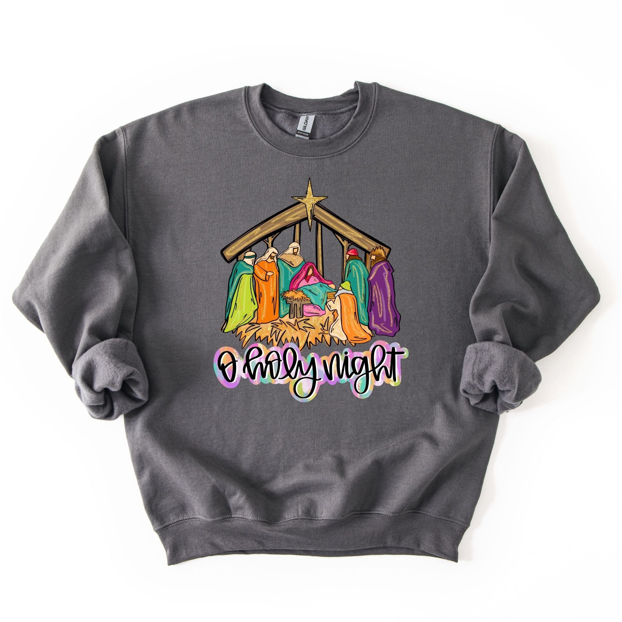 Holy Night Glitter Peek Nativity
