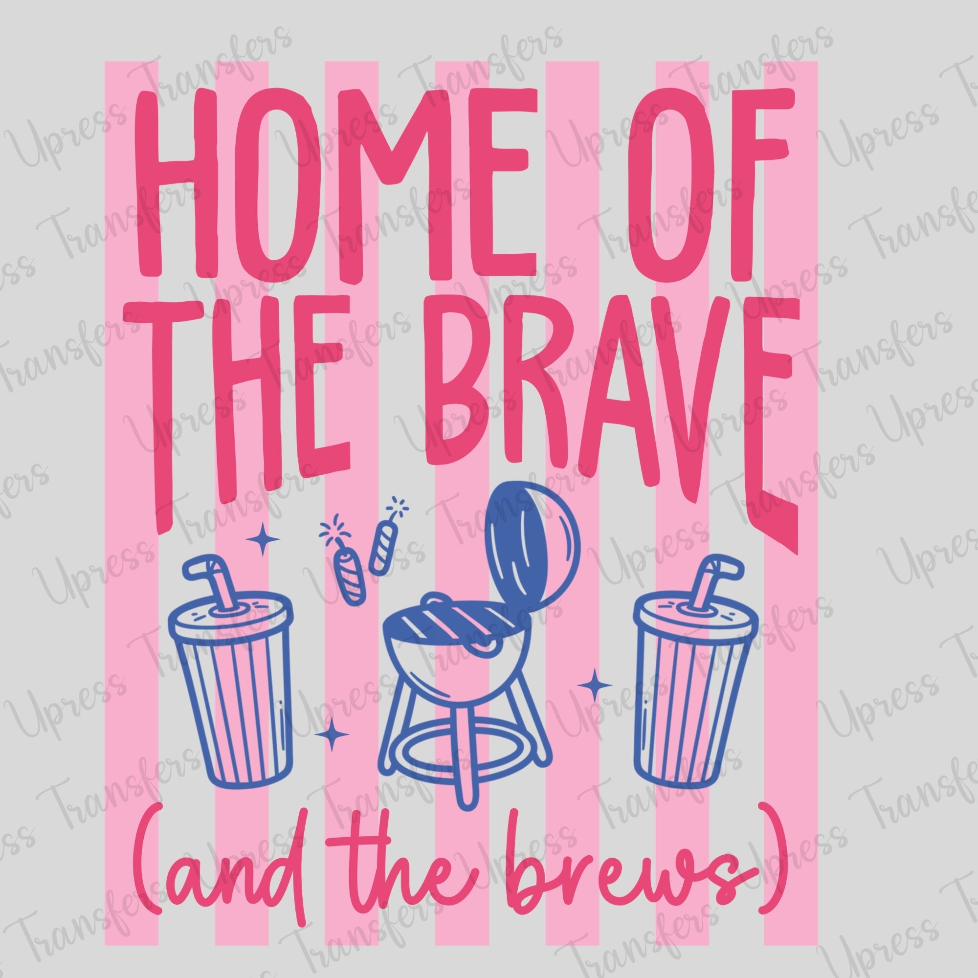 Home Of The Brave Pink Stripes