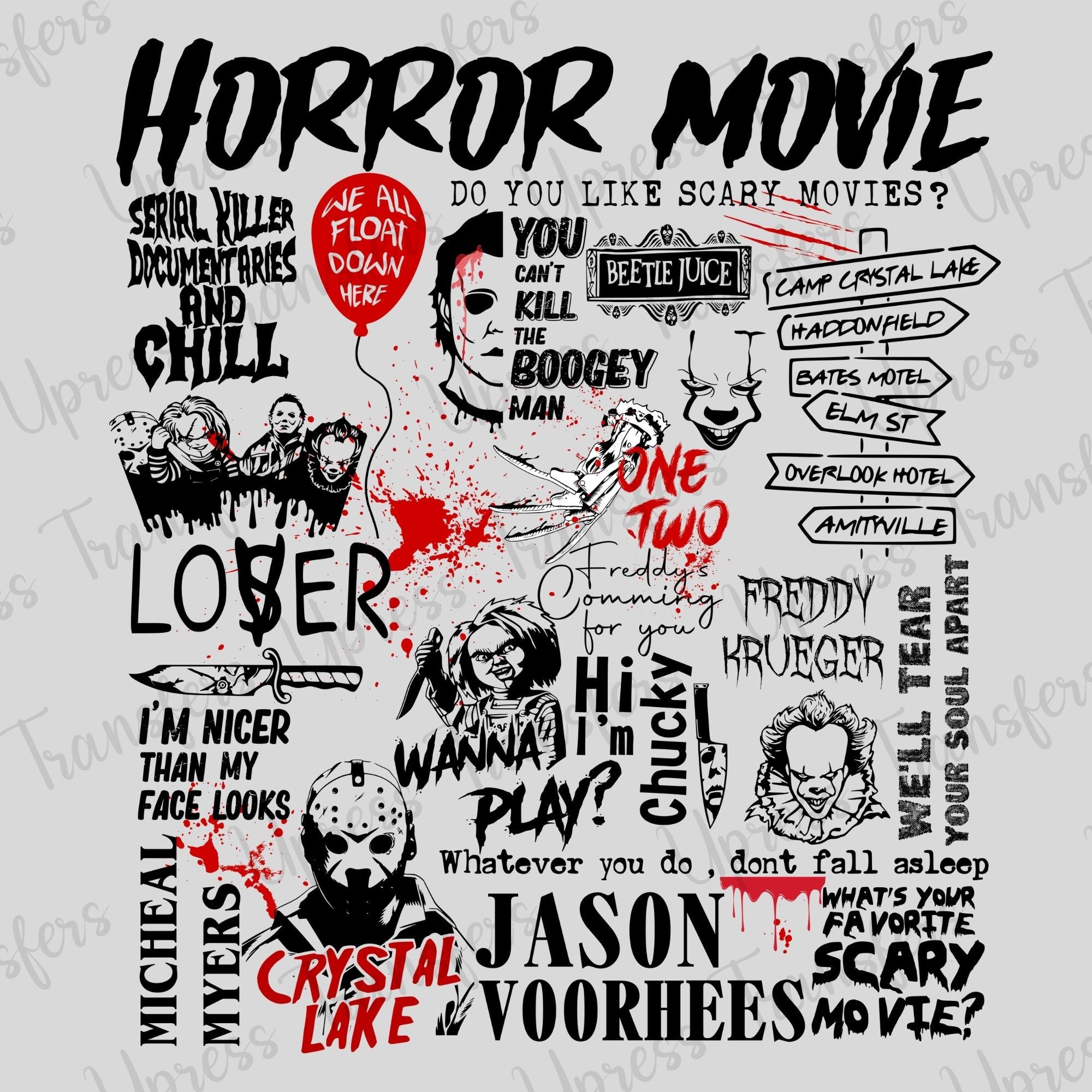 Horror Movie Collage