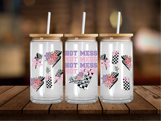 Hot Mess Checkered 16 Oz Wrap