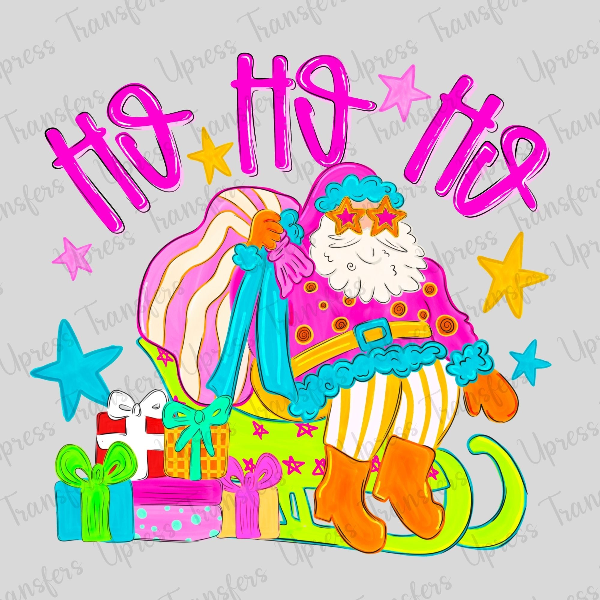 Hot Pink Ho Ho Ho Santa Sleigh