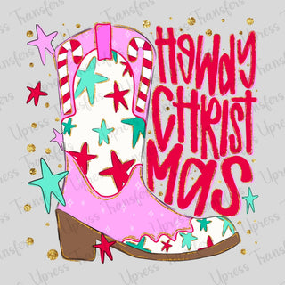 Howdy Christmas Boot Vibrant