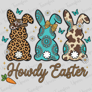 Howdy Easter Bunnies Trio
