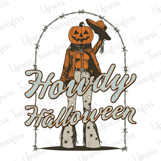 Howdy Halloween Pumpkin Girl