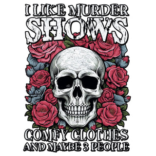 I Like Murder Shows Skull roses
