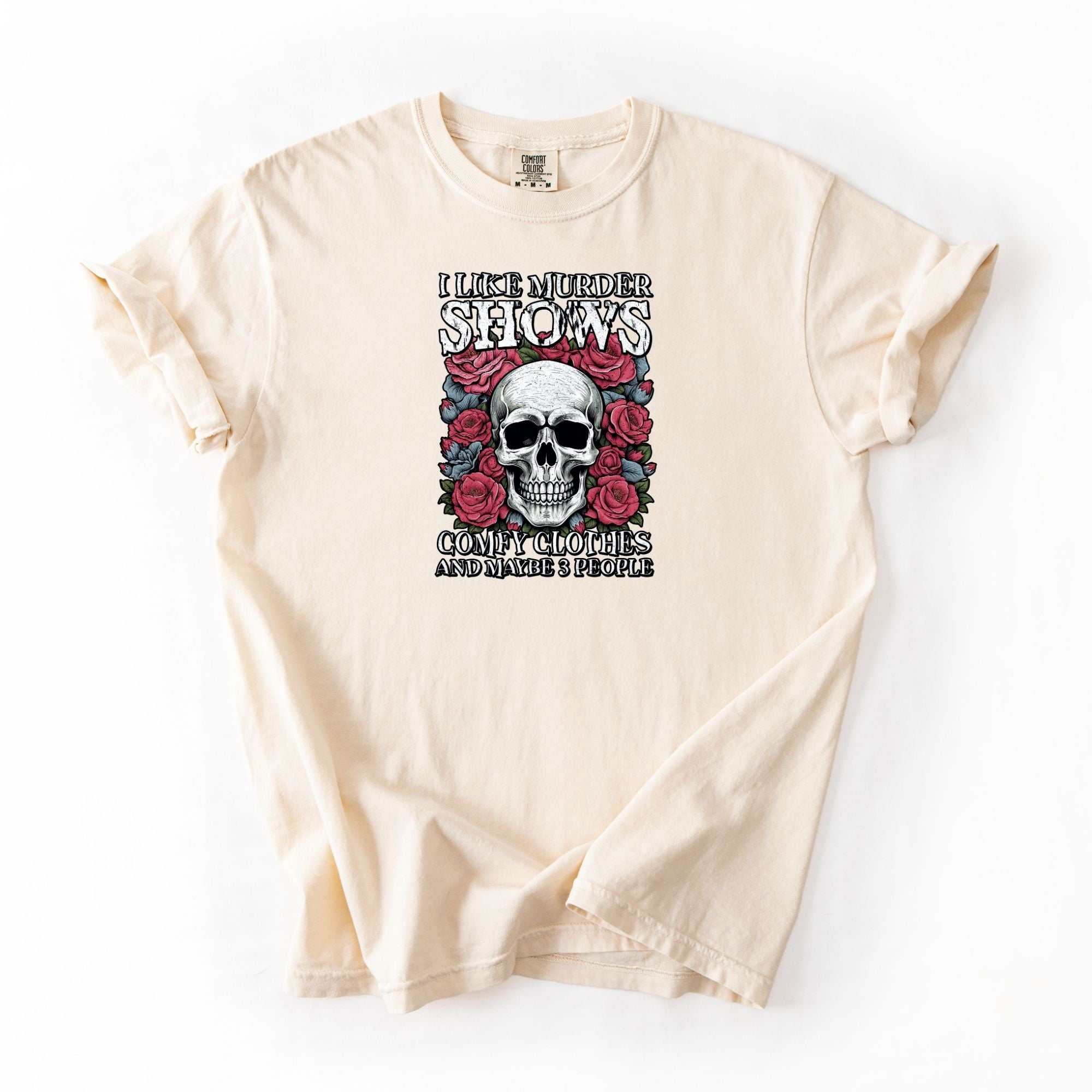 I Like Murder Shows Skull roses