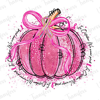In October We Wear Pink Splatter Pumpkin