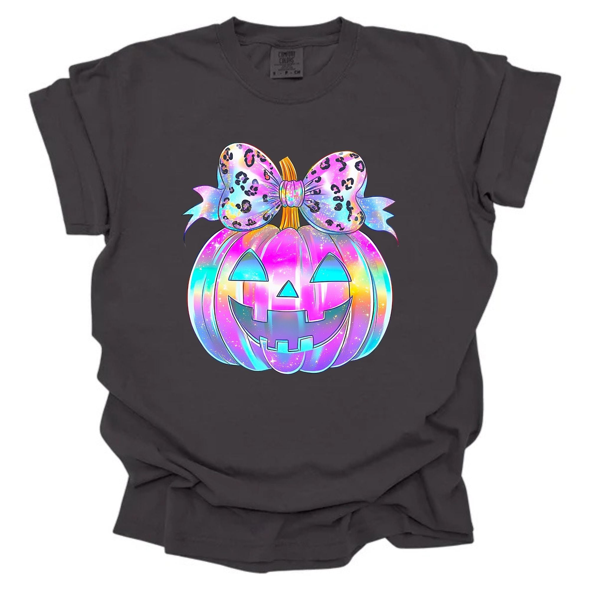 Iridescent Cheetah Bow Pumpkin