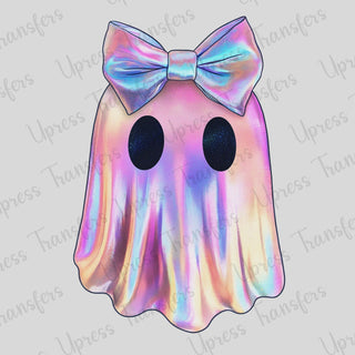 Iridescent Cutesy Ghost with Bow