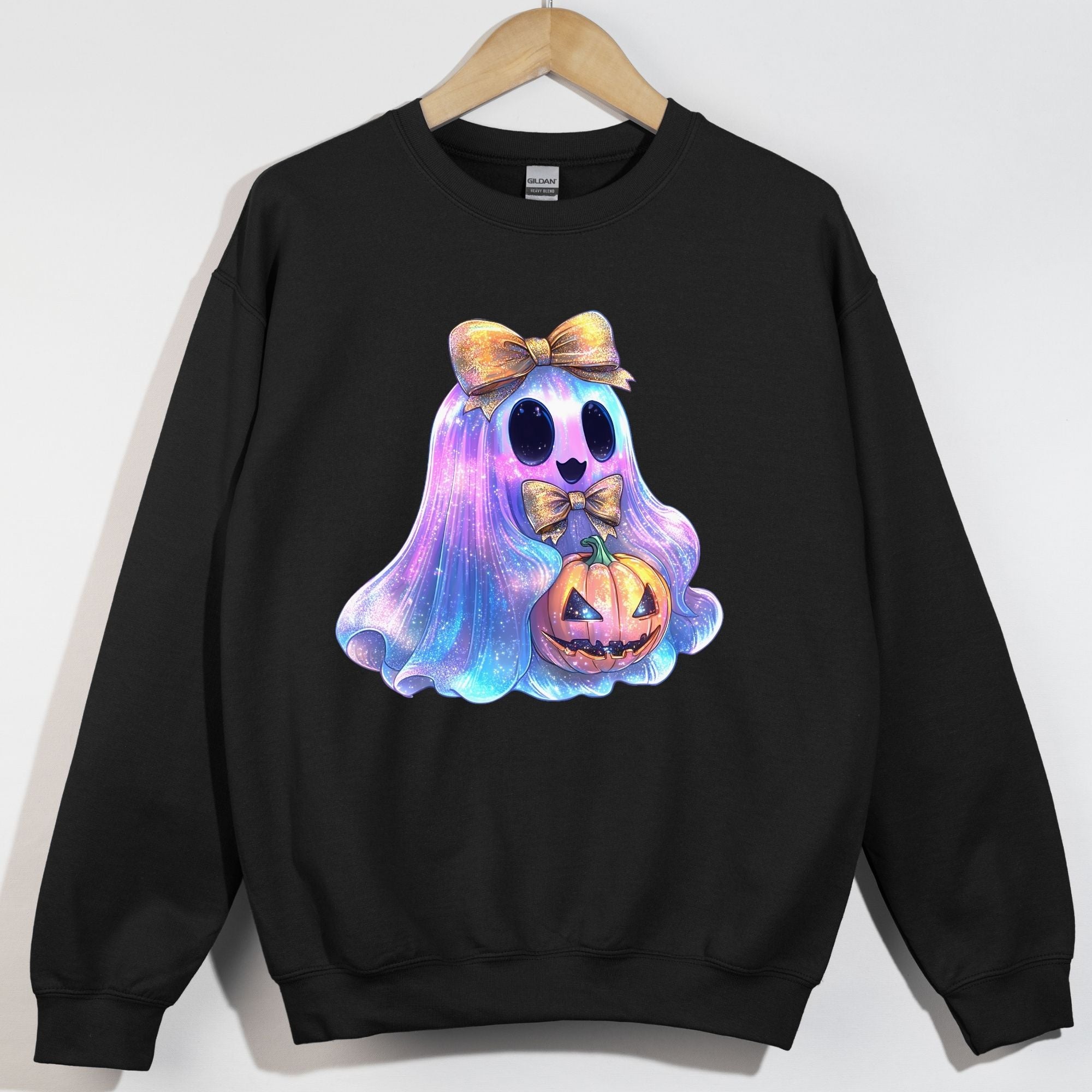 Iridescent Glitter Bow Ghost