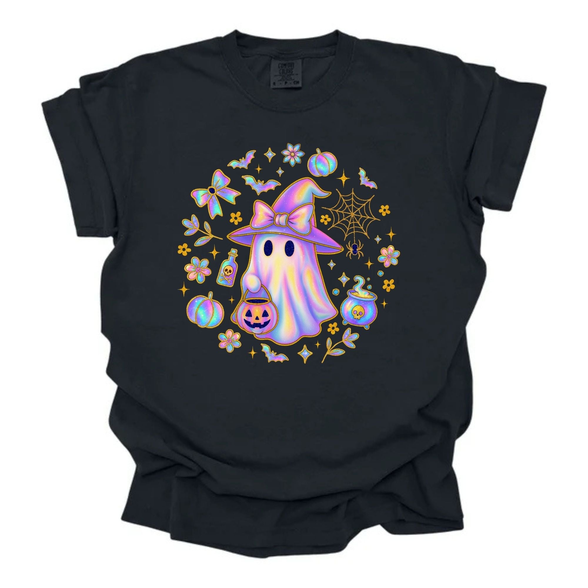 Iridescent Gold Glitter Ghost Collage