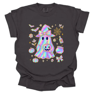 Iridescent Gold Glitter Ghost With Hat