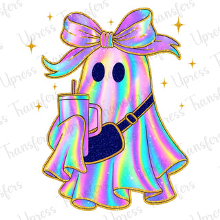 Iridescent Gold Glitter Trendy Ghost