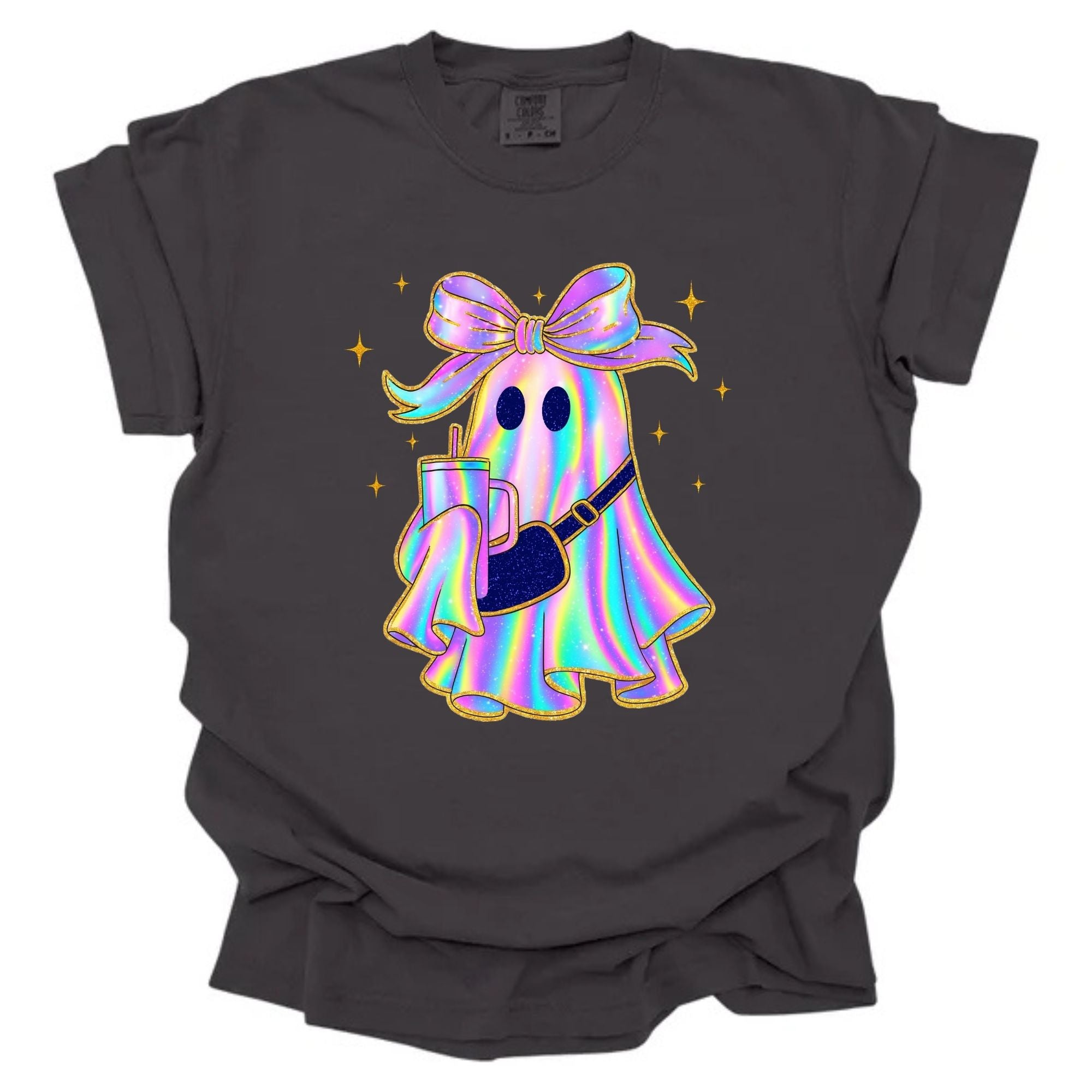 Iridescent Gold Glitter Trendy Ghost