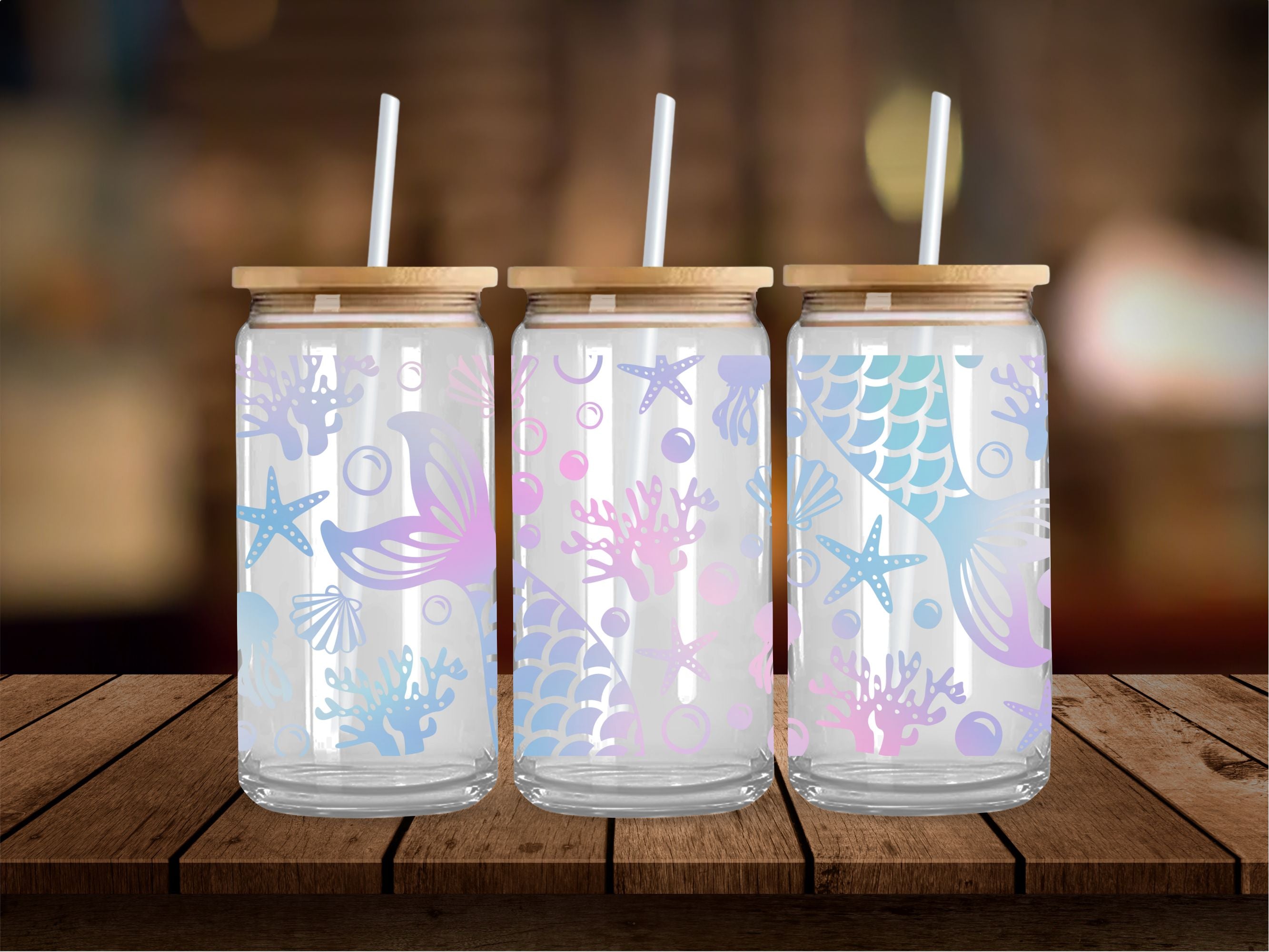 Iridescent Mermaid 16 Oz Wrap