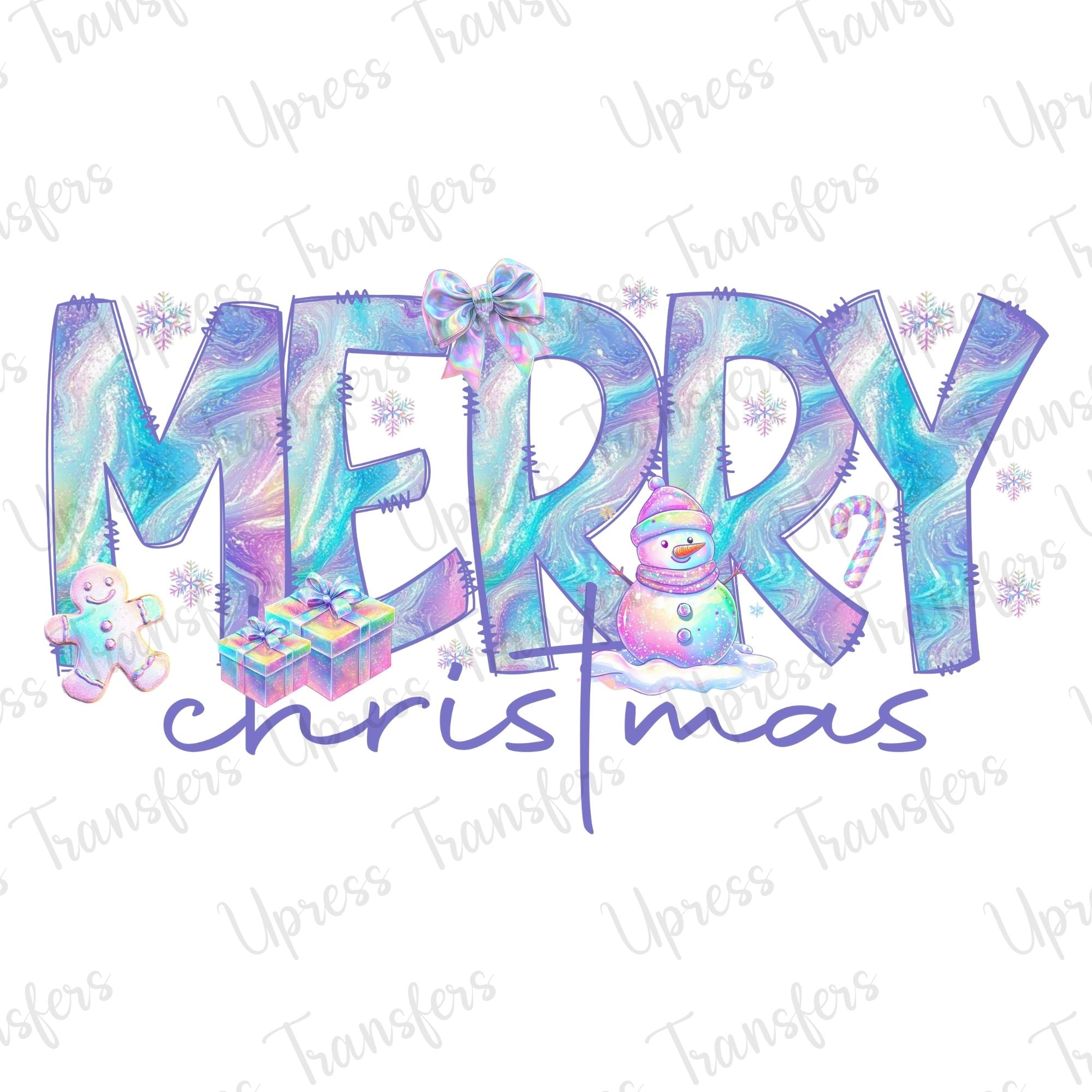 Iridescent Merry Christmas
