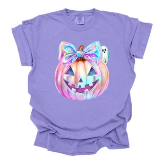 Iridescent Pumpkin with Ghost Friend