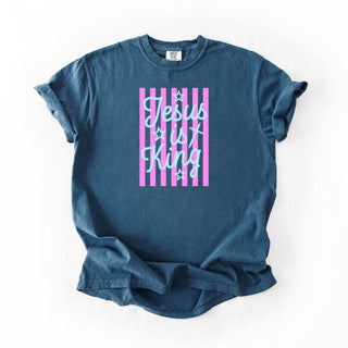 Jesus All Along Blue And Pink