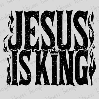 Jesus Is King Distressed Stacked