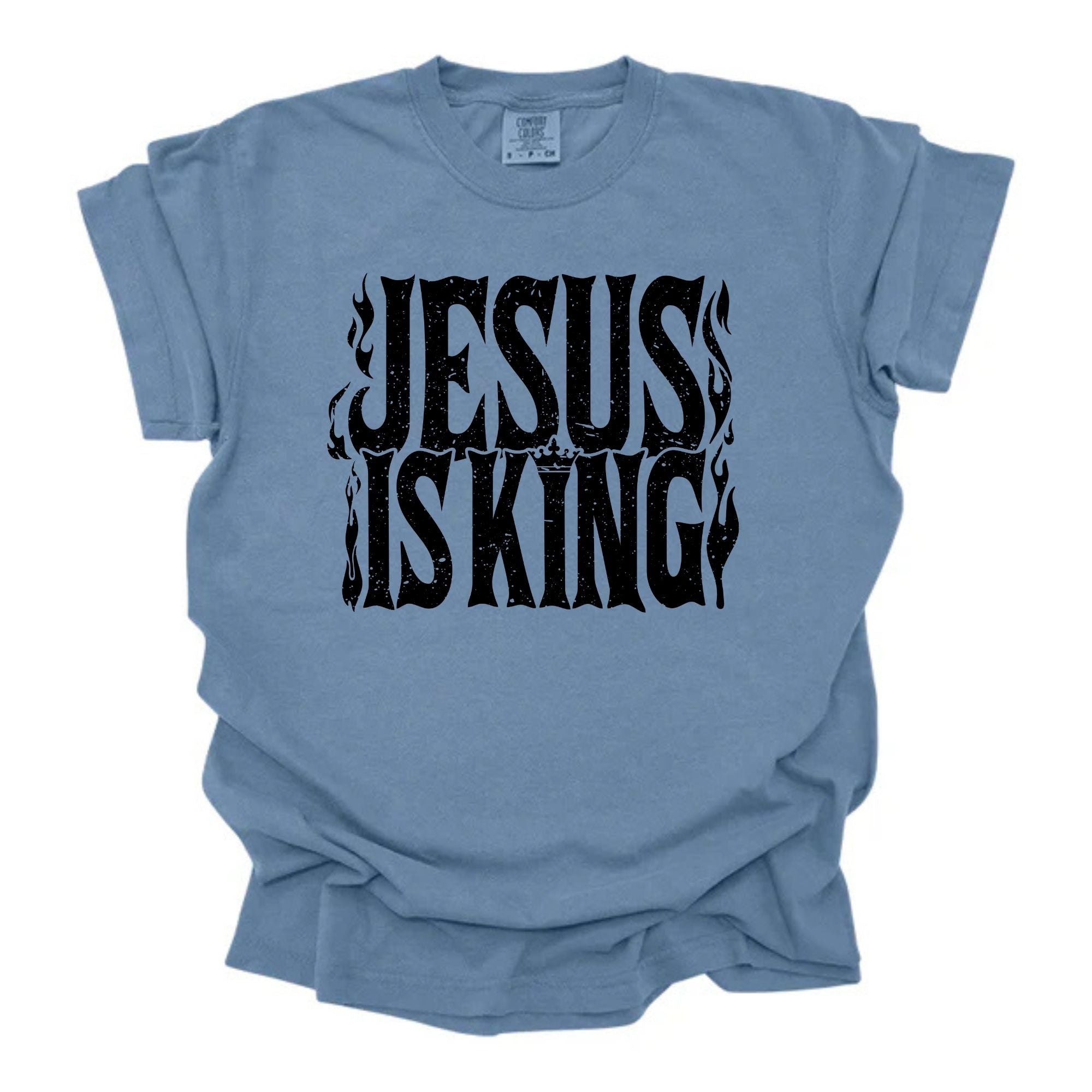 Jesus Is King Distressed Stacked