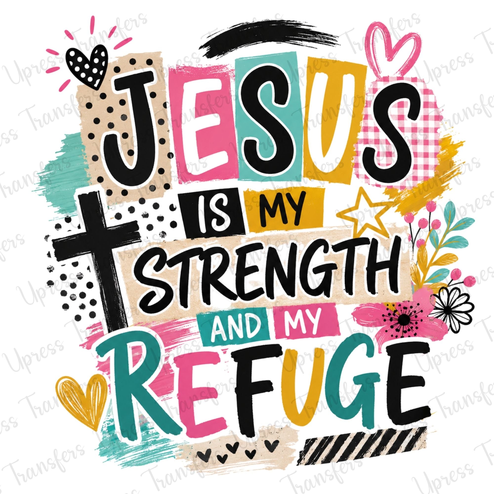 Jesus Is My Strength Colorful