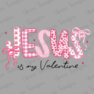 Jesus Is My Valentine Lace Outline