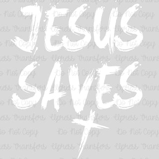 Jesus Saves White Out