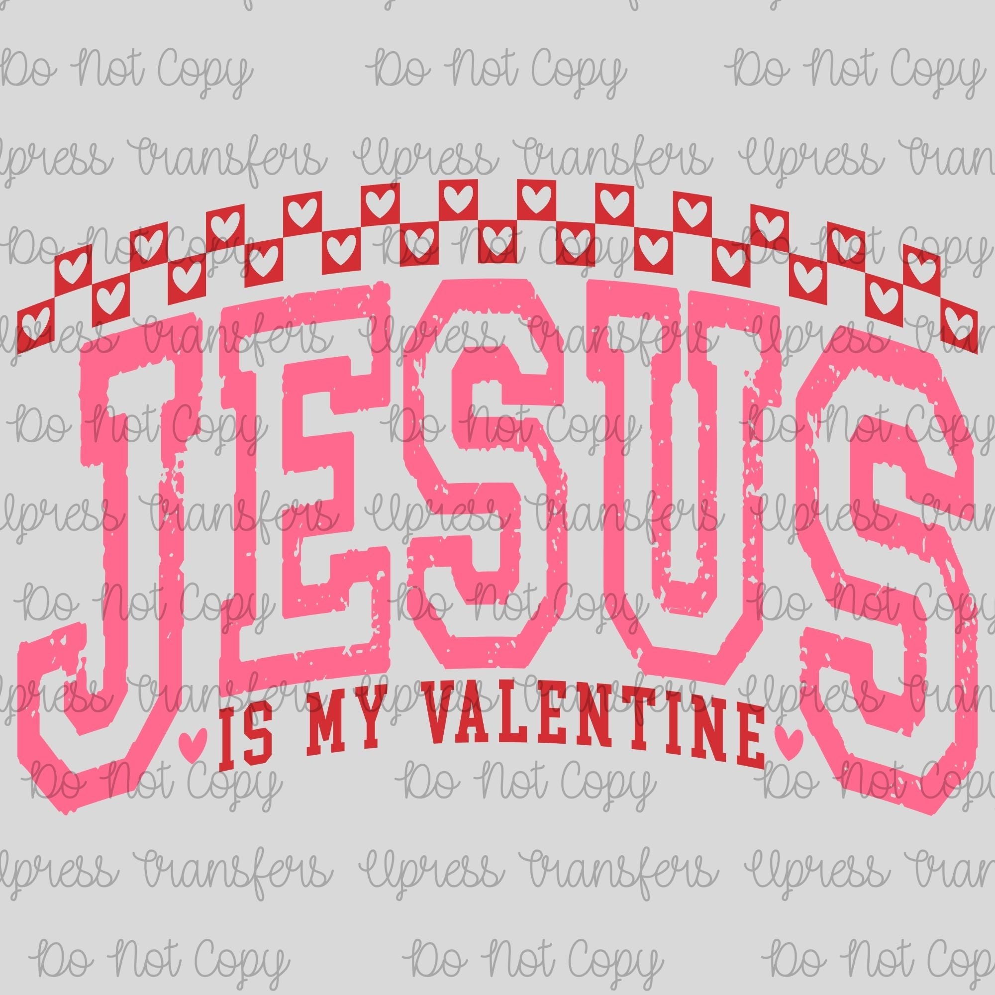 Jesus Valentine Red Hearts