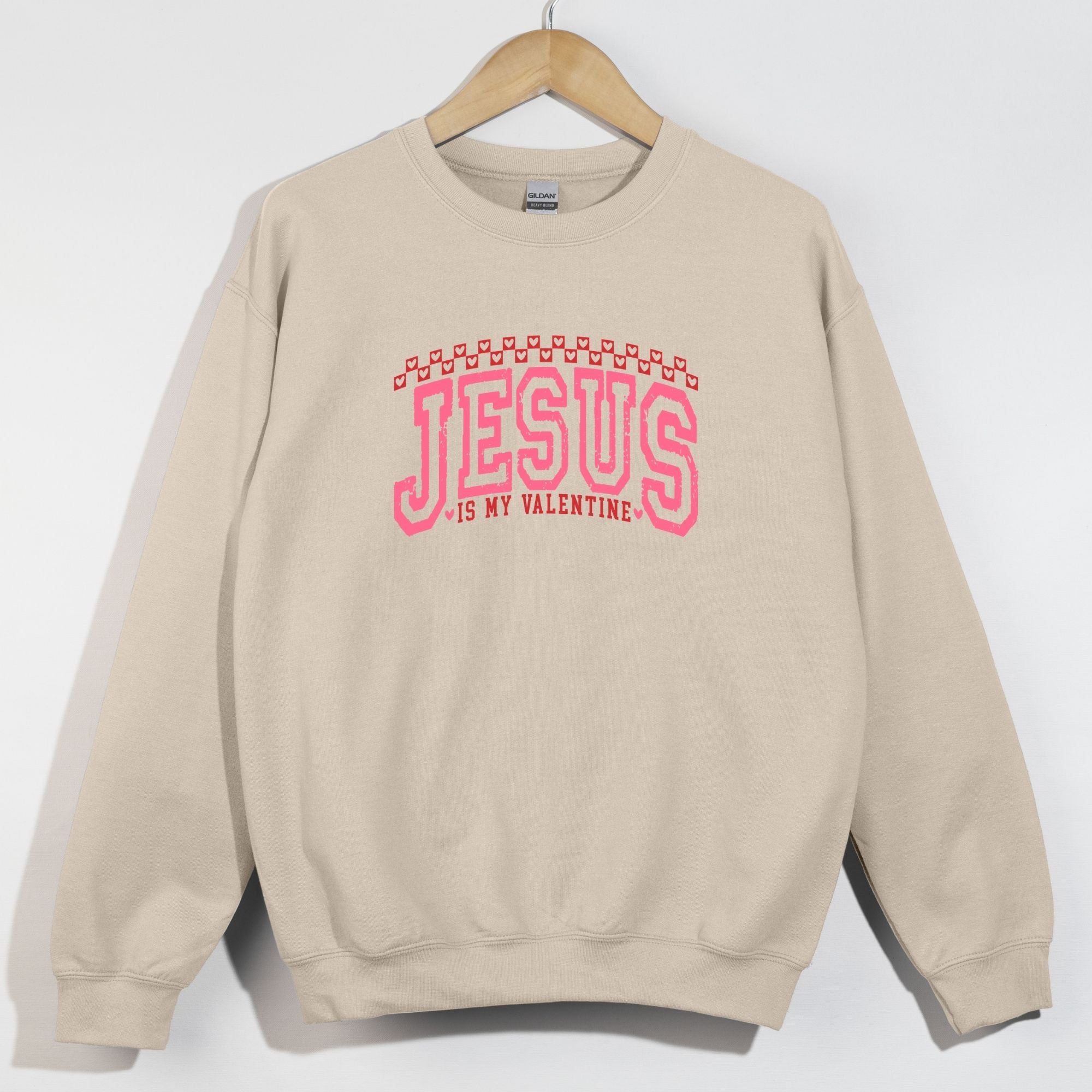 Jesus Valentine Red Hearts