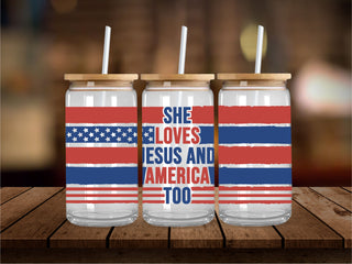 Jesus and America Too 16 Oz Wrap