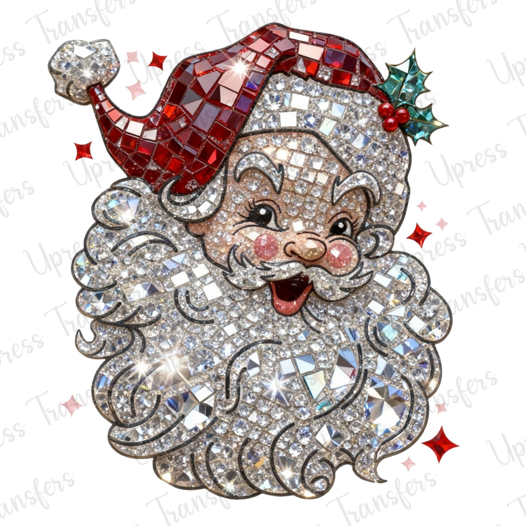 Jeweled Glitter Santa