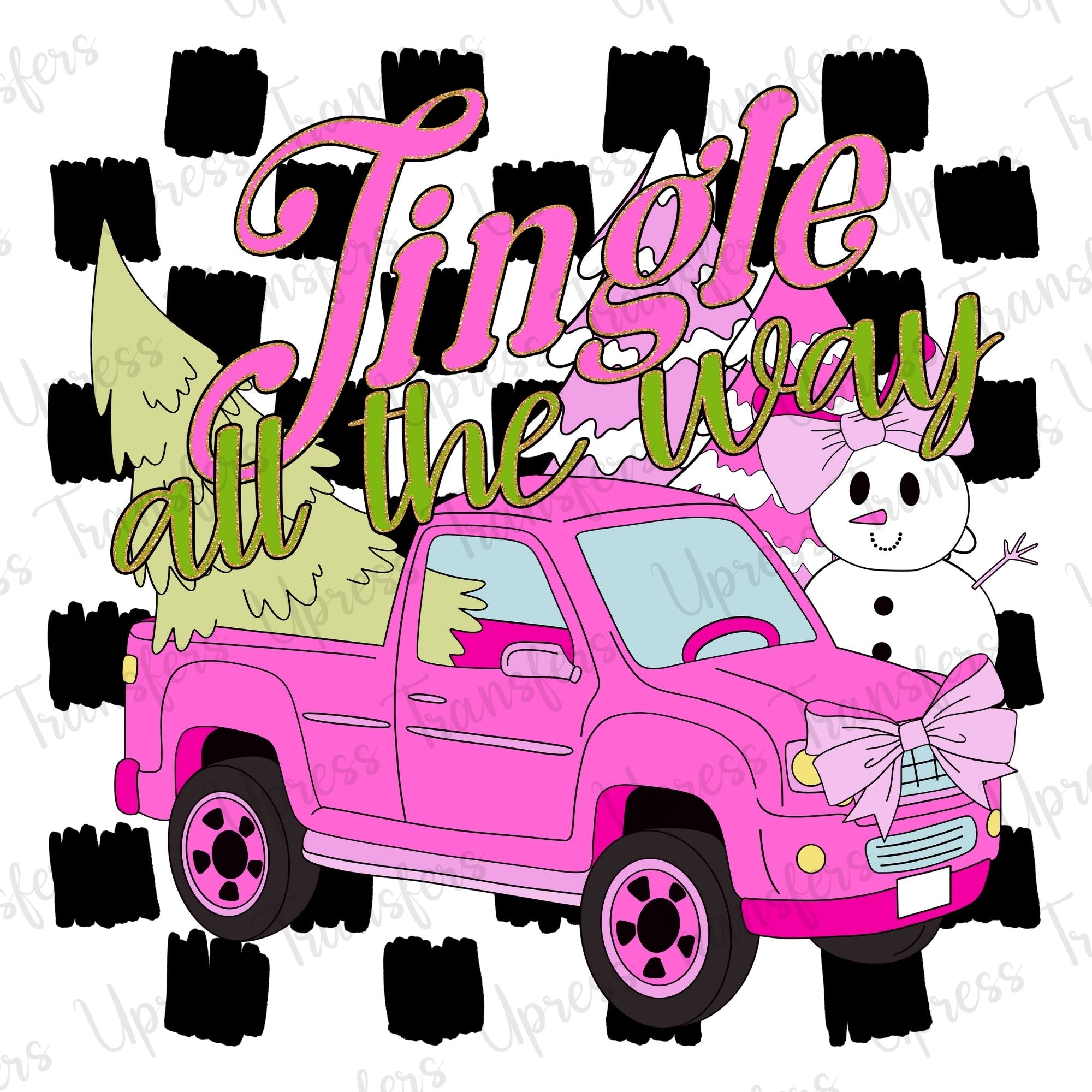 Jingle All The Way Pink Checkered