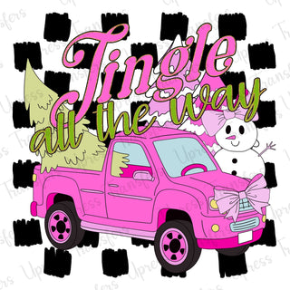 Jingle All The Way Pink Checkered