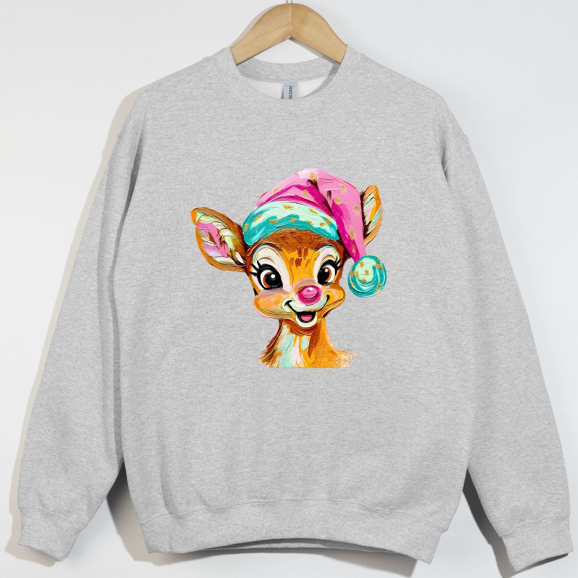 Jolly Pastel Painted Reindeer