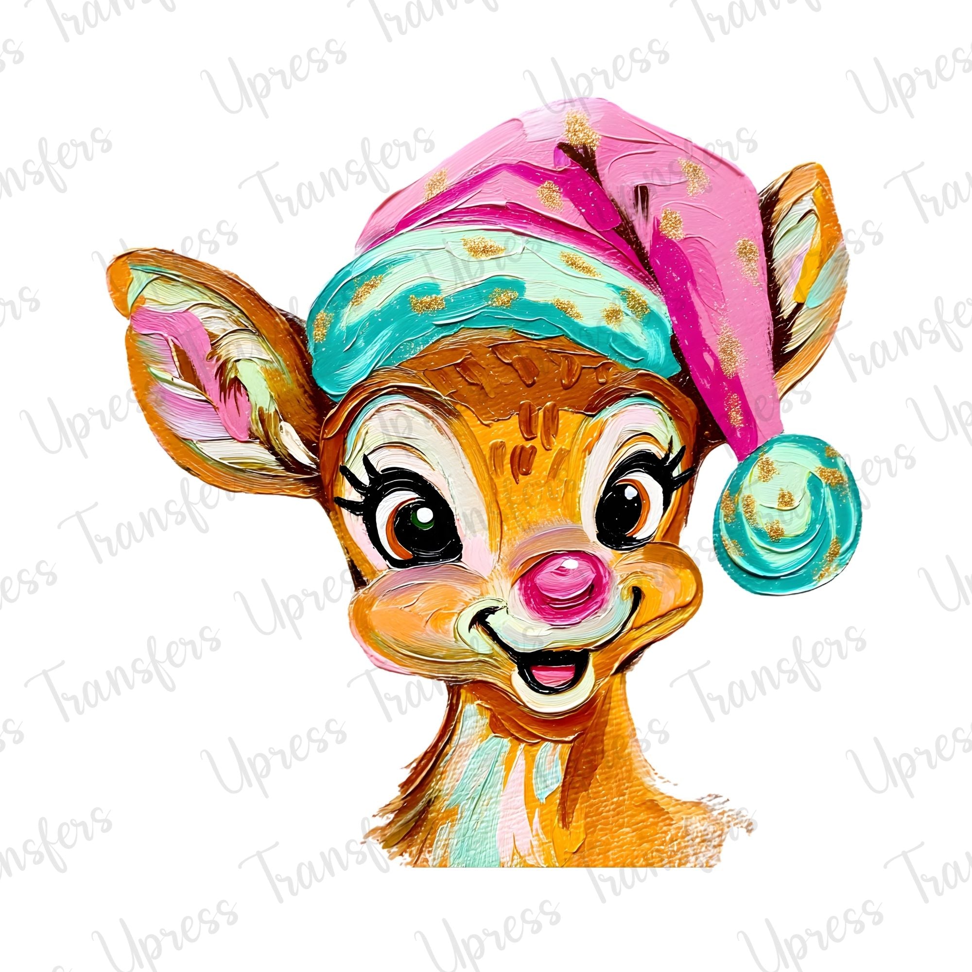Jolly Pastel Painted Reindeer