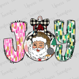 Joy Santa Ornament