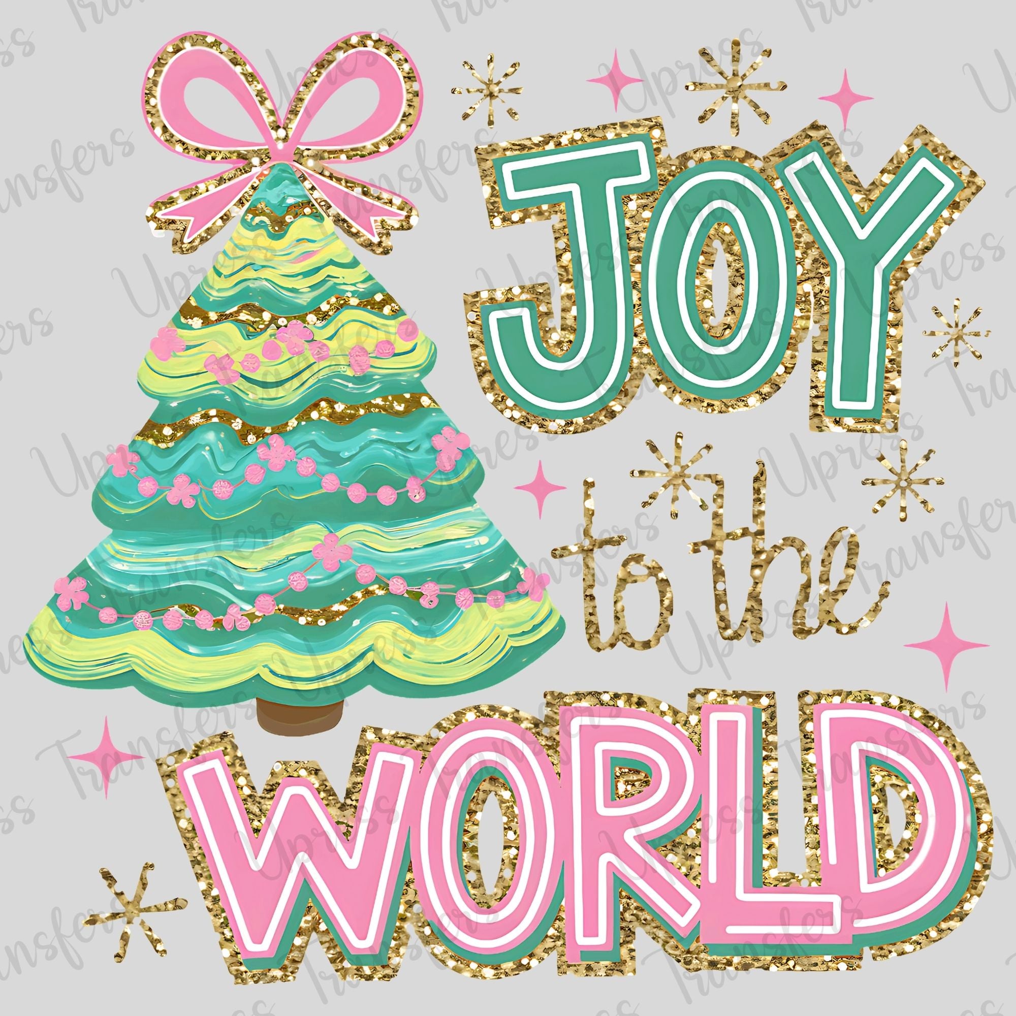 Joy World Glitter Outline