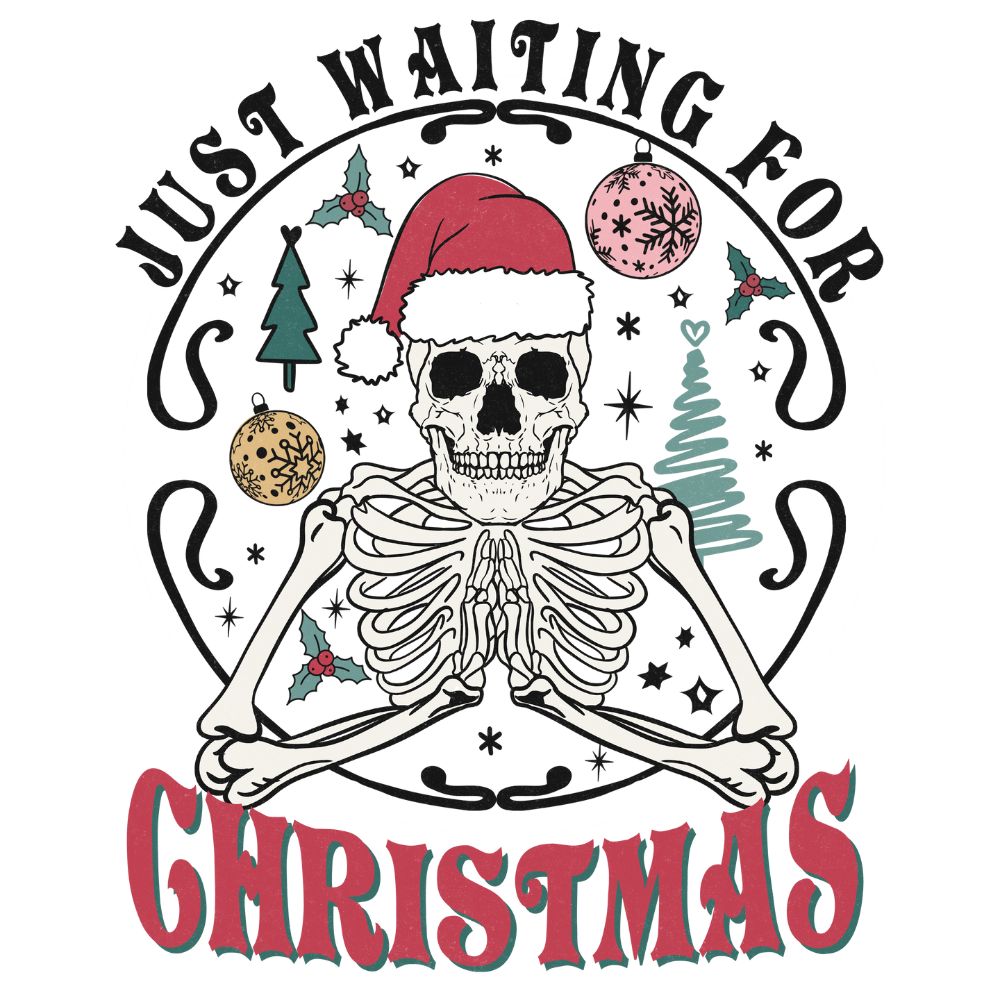 Just Waiting For Christmas Skull