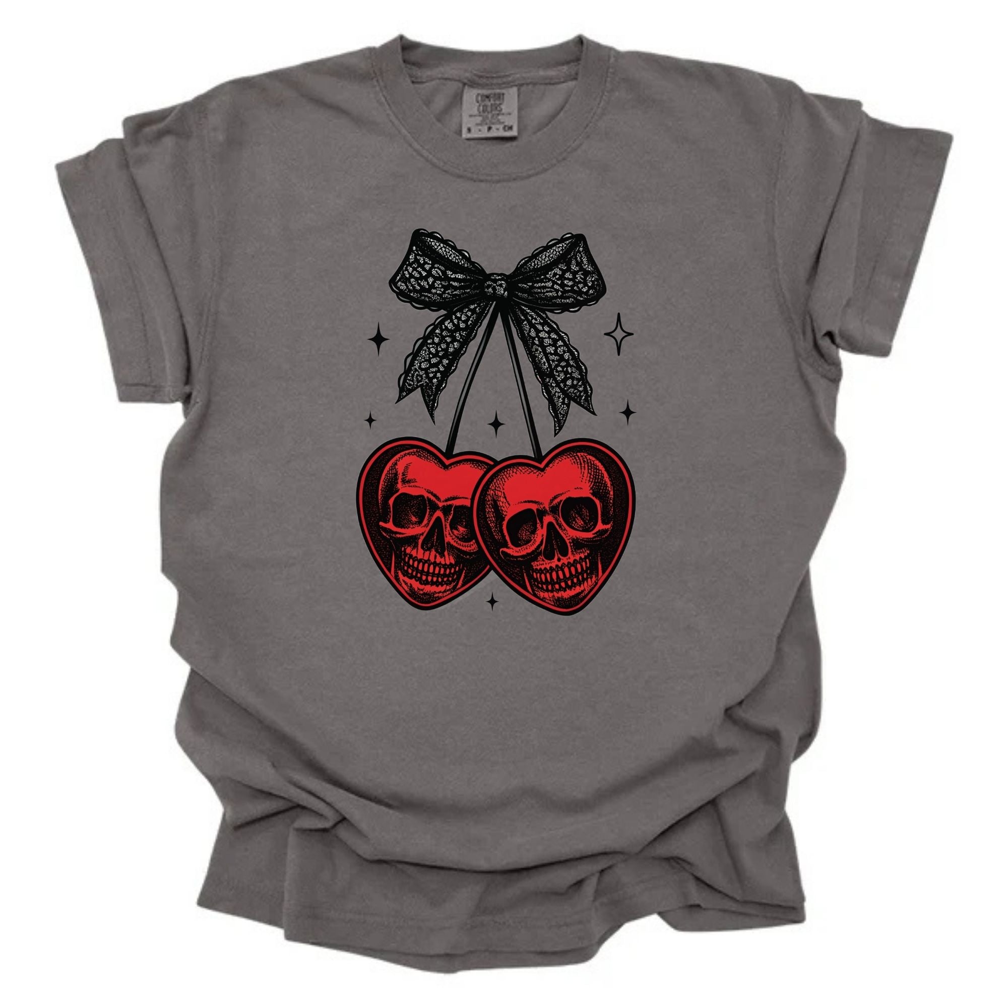 Lace Bow Cherry Skulls