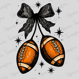 Lace Bow Football Cherries