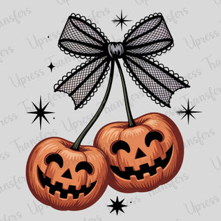 Lace Bow Jack O Lantern Cherries