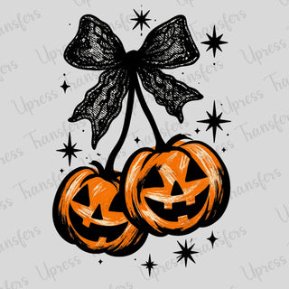 Lace Bow Pumpkin Cherries