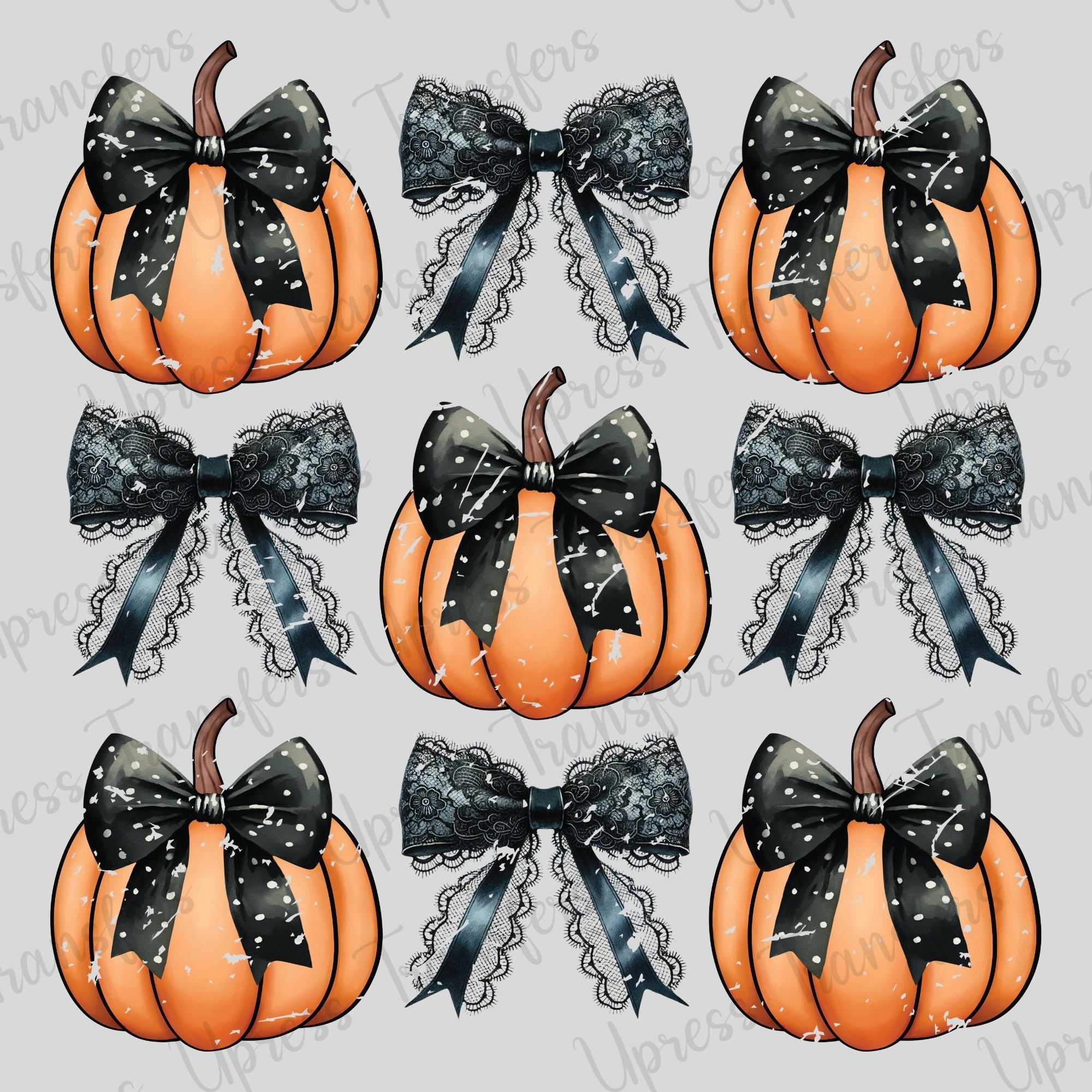 Lace Bows and Pumpkins Coquette