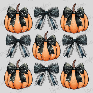 Lace Bows and Pumpkins Coquette